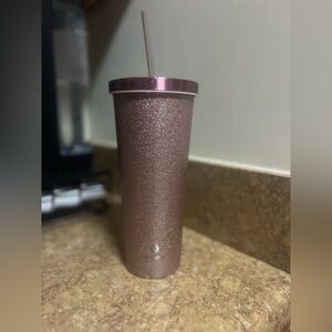 Manna Rose Gold Glitter Tumbler